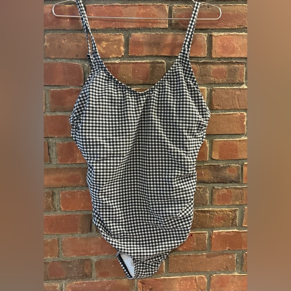 Kona Sol Other - Kona Sol Black and White Gingham Swimsuit